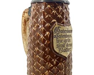 Vintage German Ceramic Acorn Beer Stein
