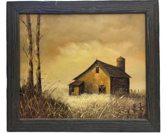 Vintage Autumn Oil on Canvas
