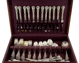 85pc Towel Old Master Sterling Silverware
