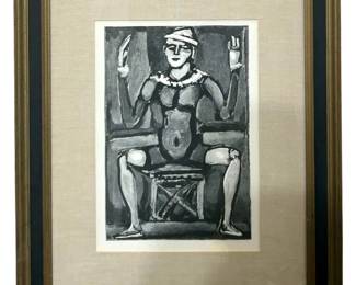 Georges Rouault “Clown Assis" Lithograph
