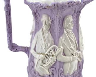 Porcelain The Distin Family Lavender Art Pitcher

