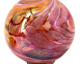 Large Murano Art Glass Cosmic Swirl Bubble
