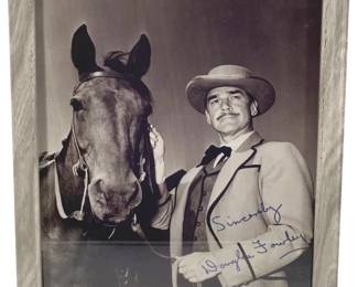 Signed Douglas Fowley Framed Jockey Photograph

