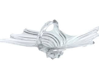 Vintage French Crystal Art Basket Centerpiece
