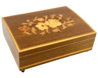Italian Mapsa Lacquered Wooden Music Box
