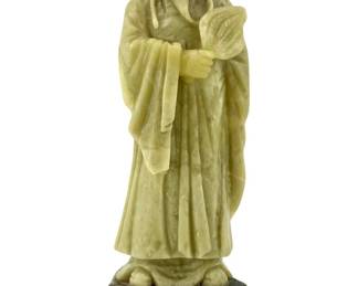 Carved Soapstone Chinese Emperor Sculpture
