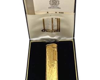 Swiss Dunhill Gold Toned Lighter in Case
