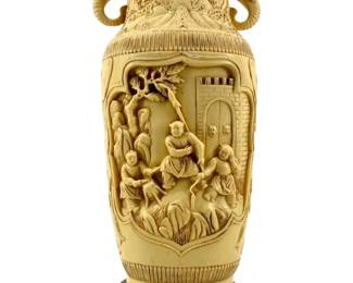 Chinese Feng Shui Red Resin 8 Immortals Sculpture
