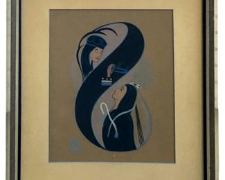 Signed Adee Roberson “The Sacred Number 8" Gouache
