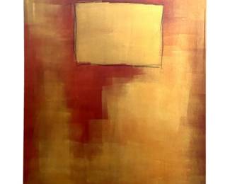 Signed Halo Modern Abstract Oil on Canvas

