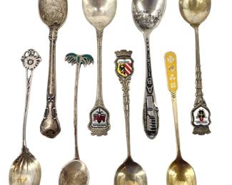8pc Vintage Sterling Silver Spoon Collection
