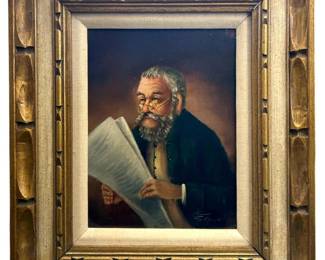 Signed Portrait Oil on Canvas
