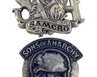 2pc Pewter Sons of Anarchy Belt Buckles
