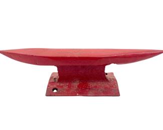 Antique Painted Red Jeweler’s Anvil
