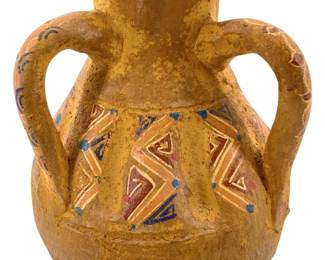 Vintage Hand Painted Ceramic Art Vase
