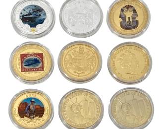9pc Silver/Gold Plated Coin Collection
