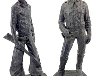 2pc. Michael Garmen Products Ceramic Cowboys
