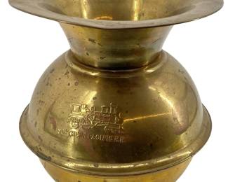 Vintage Northern Pacific RR Brass Spittoon
