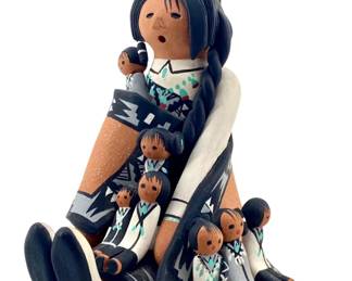 Vintage Zuni Clay Painted Storyteller Figures
