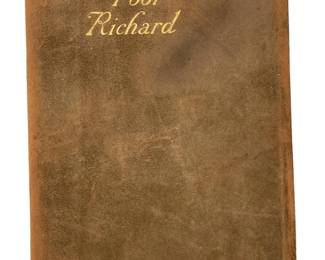 Antique “Poor Richard (Ben Franklin) Almanac" Book
