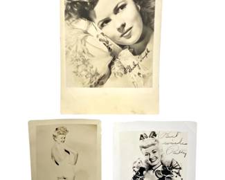 3pc Shirely Temple/Signed Betty Grable Photographs
