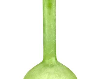 Vintage French Green Art Glass Decanter
