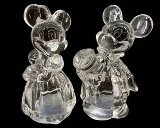 German Lenox Crystal Minnie & Mickey Shakers
