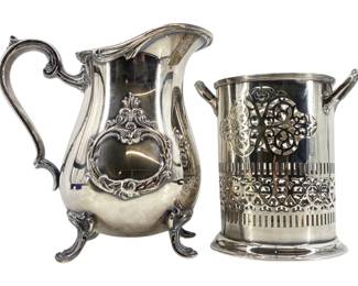 2pc Vintage Welbeck & Leonard Silverplate Dishes
