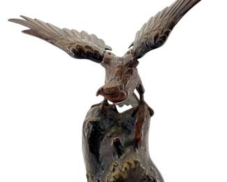 Japanese Sato Shokai Signed Bronze Eagle
