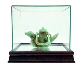Old Chinese Carved Jade Teapot
