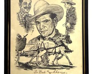 Signed Yakima Canutt Portrait Lithograph
