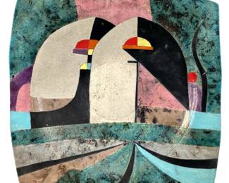 1985 Jon Hur Fine Art Ceramics Centerpiece Bowl
