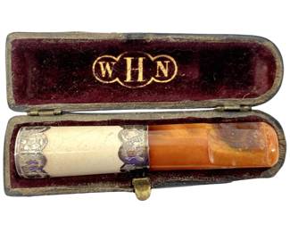 WHN Meerschaum Cigarette Holder/ Case
