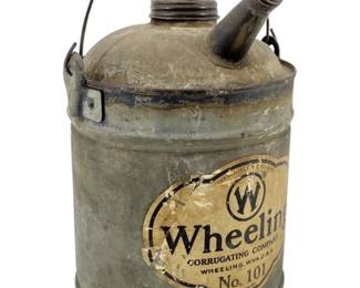 Antique Wheeling No. 101 Oil Can
