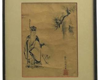 19th Century Chinese Sumi-E Painting

