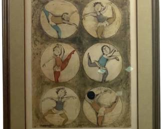 Signed G. Rodo Boulanger Ballet Etching
