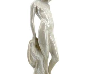 Vintage Provincial Glazed Ceramic Nude Art
