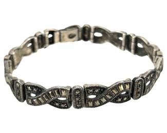 Sterling Silver & Marcasite Bracelet
