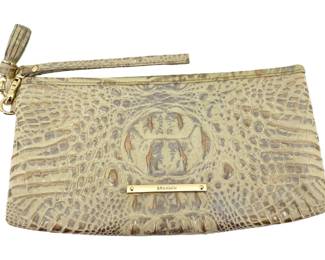 Vintage Crocodile Pattern Leather Brahmin Purse
