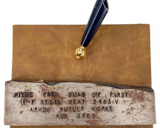 1969 I-F Steel Slab Pen Holder
