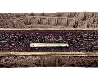 Italian Crocodile Pattern Leather Brahmin Wallet
