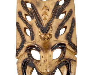 Signed Guam Hawaiian Igorot Teakwood Art Mask
