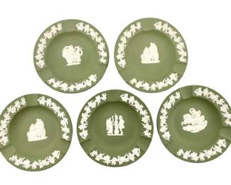5pc Vintage Wedgwood Jasperware Ash Trays
