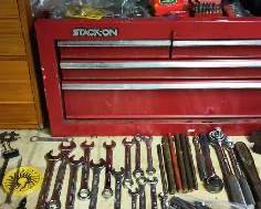 Assorment of Hand Tools , Snap-On Countertop Tool Box