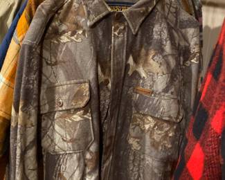 Woolrich Button Up Jacket with Camo Pattern