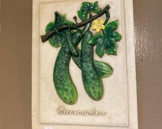 3D Cucumber Wall Plaque