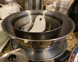 Assortment of Stainless Steel Mixing Bowls