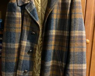 Pendleton Black/Brown Plaid Wool Coat