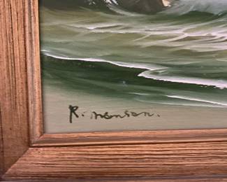 Seascape Oil Painting by R. Monson