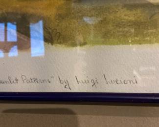 Watercolor Painting Print " Sunlit Patterns" by Luigi Lucioni